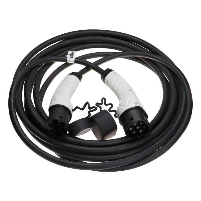 Câble de recharge pour voiture électrique et hybride Plug-in - Type 2 vers  type 2, monophasé, 32 A, 7 kW, 10 m