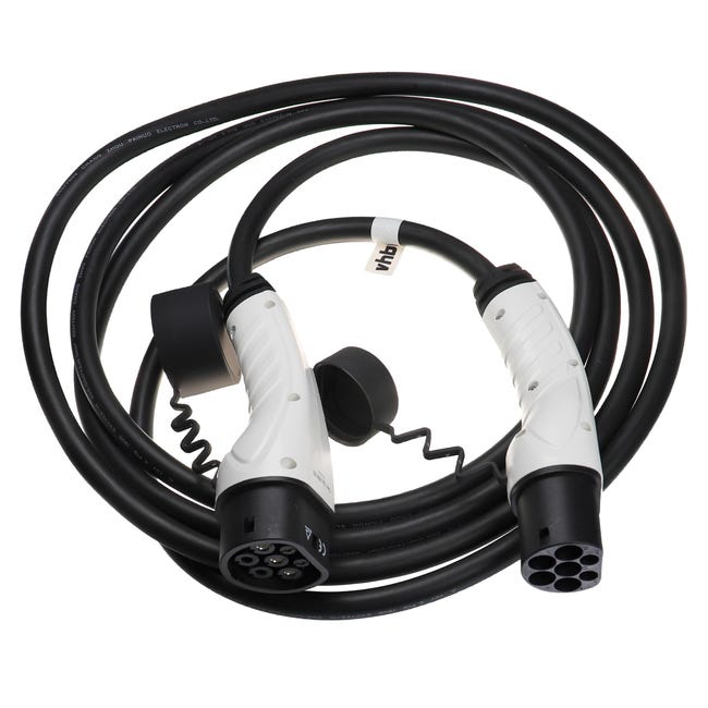 Vhbw Câble de recharge type 2 vers type 2 compatible avec MG 5 Electric,  EHS, Marvel R voiture électrique - 1 phase, 16 A, 3,5 kW, 10 m