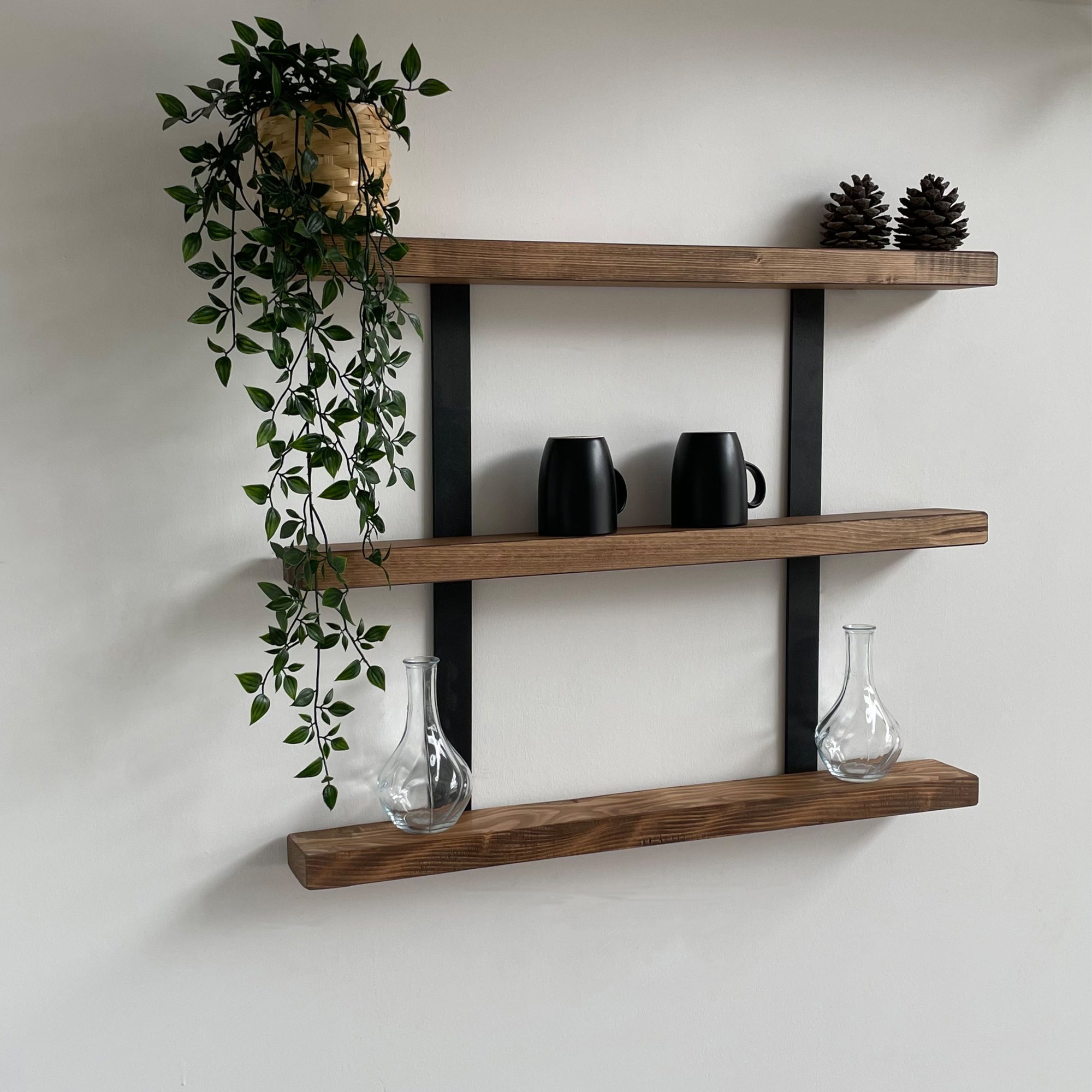 Mensola da cucina da muro 3 ripiani portaspezie in legno – Colly Shop