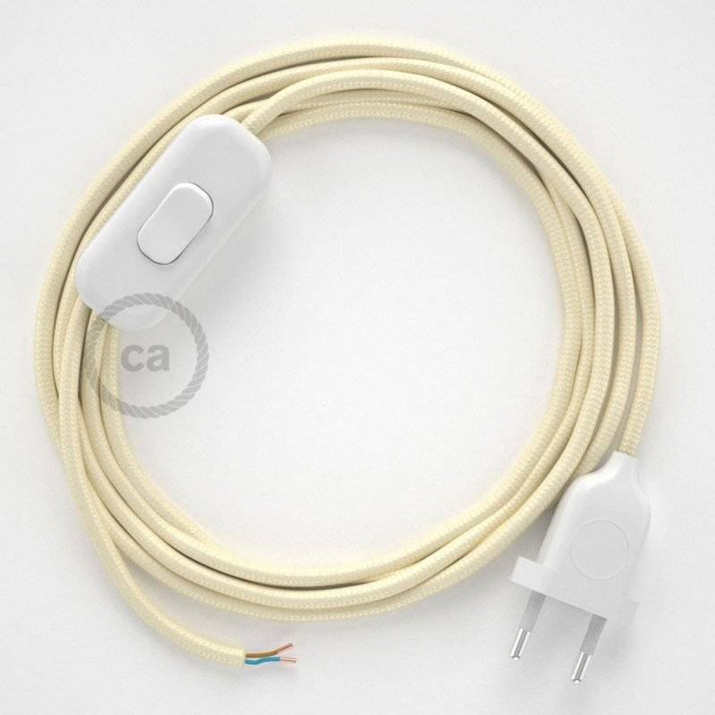 Cordon téléphonique RJ45 / RJ45 ivoire - 7 m - JPF Industries