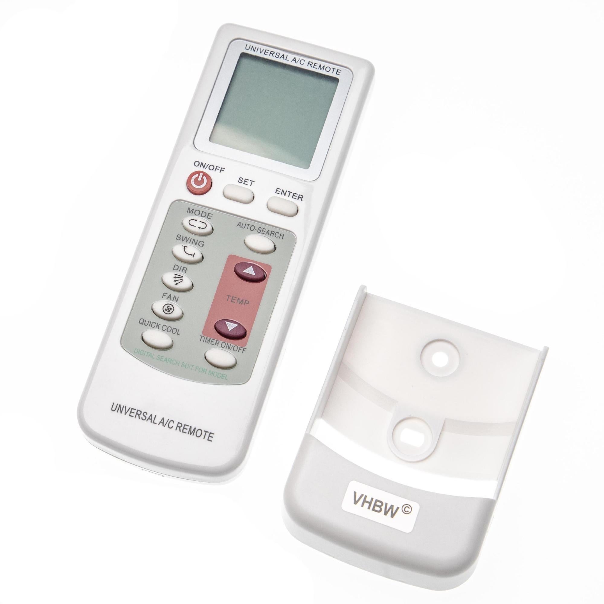 Télécommande Universelle Pour Climatiseur Vhbw - Compatible Avec De Nombreuses Marques, écran LCD, Recherche De Code