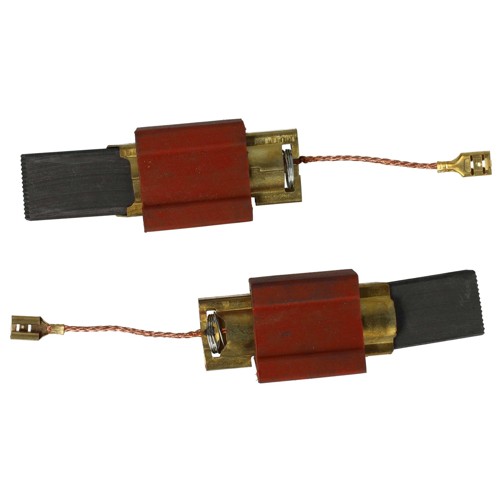 2 Balais Charbon Vhbw - Compatible DuoVac SYM 448E - 28x11x6,3mm