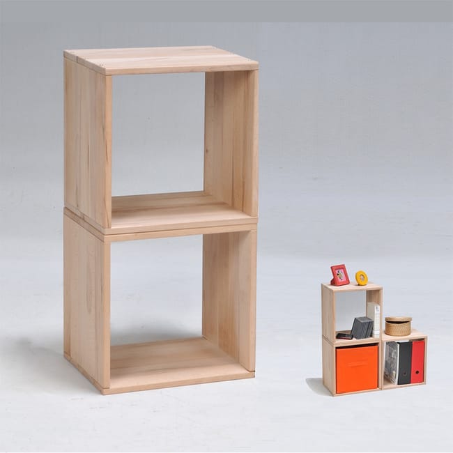 lot de 2 cubes en hetre massif noa naturel le quai des affaires leroy merlin