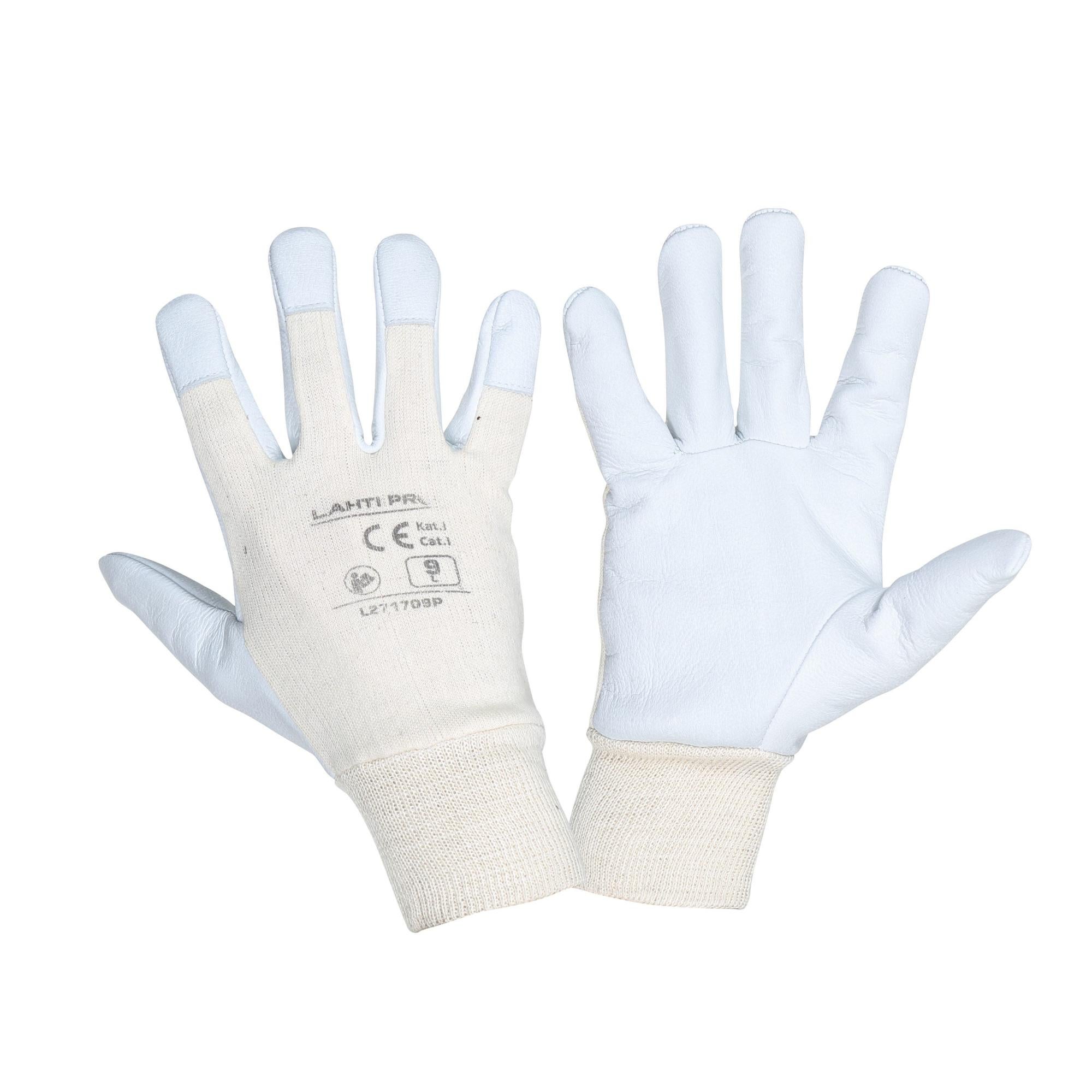 équipement Apiculture KINGLAKE Gants Apiculture 51cm - Cuir Toile Ventilée | Protection Abeilles Gant Blanc