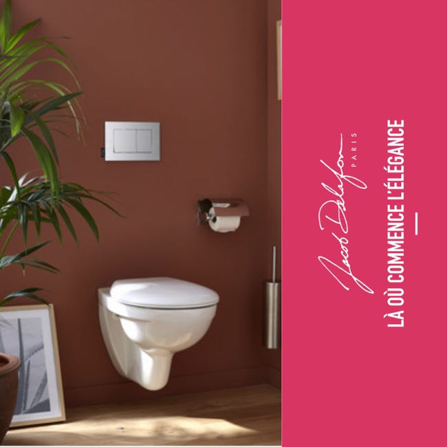 RD Luxury® Abattant WC suspendu sans rebord de chasse d'eau - Avec  couvercle en thermodurcissable - Doré/blanc : : Bricolage