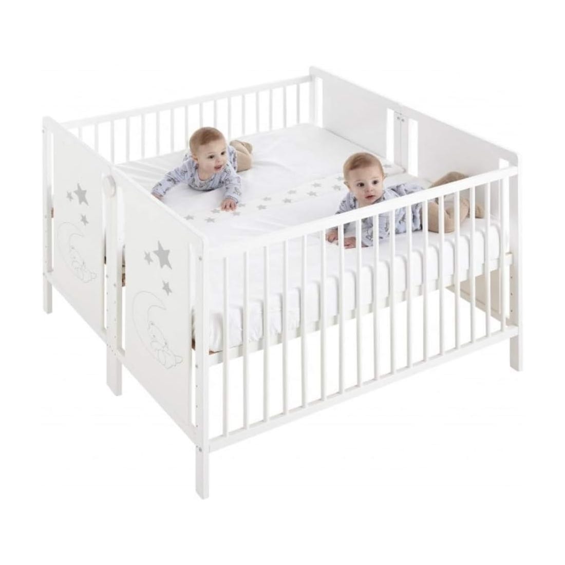 Kit Duo Jumeaux pour lits Noah en 60 x 120 cm avec matelas