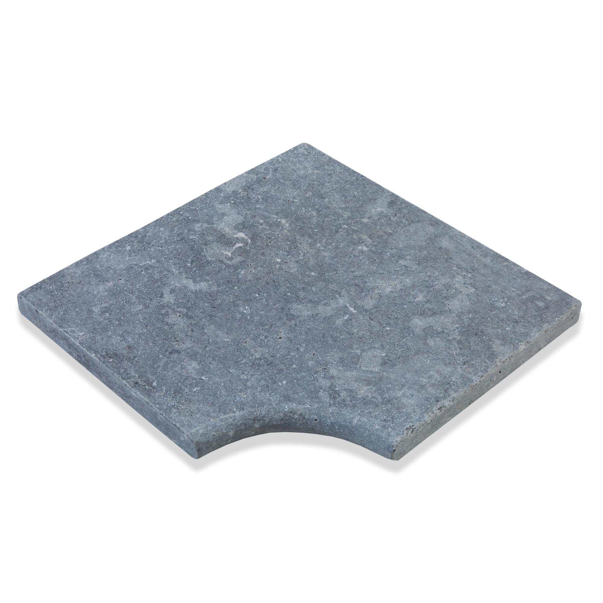 Margelle Angle Rentrant Pierre Naturelle Egypte Grise 42,5x42,5x3cm ...