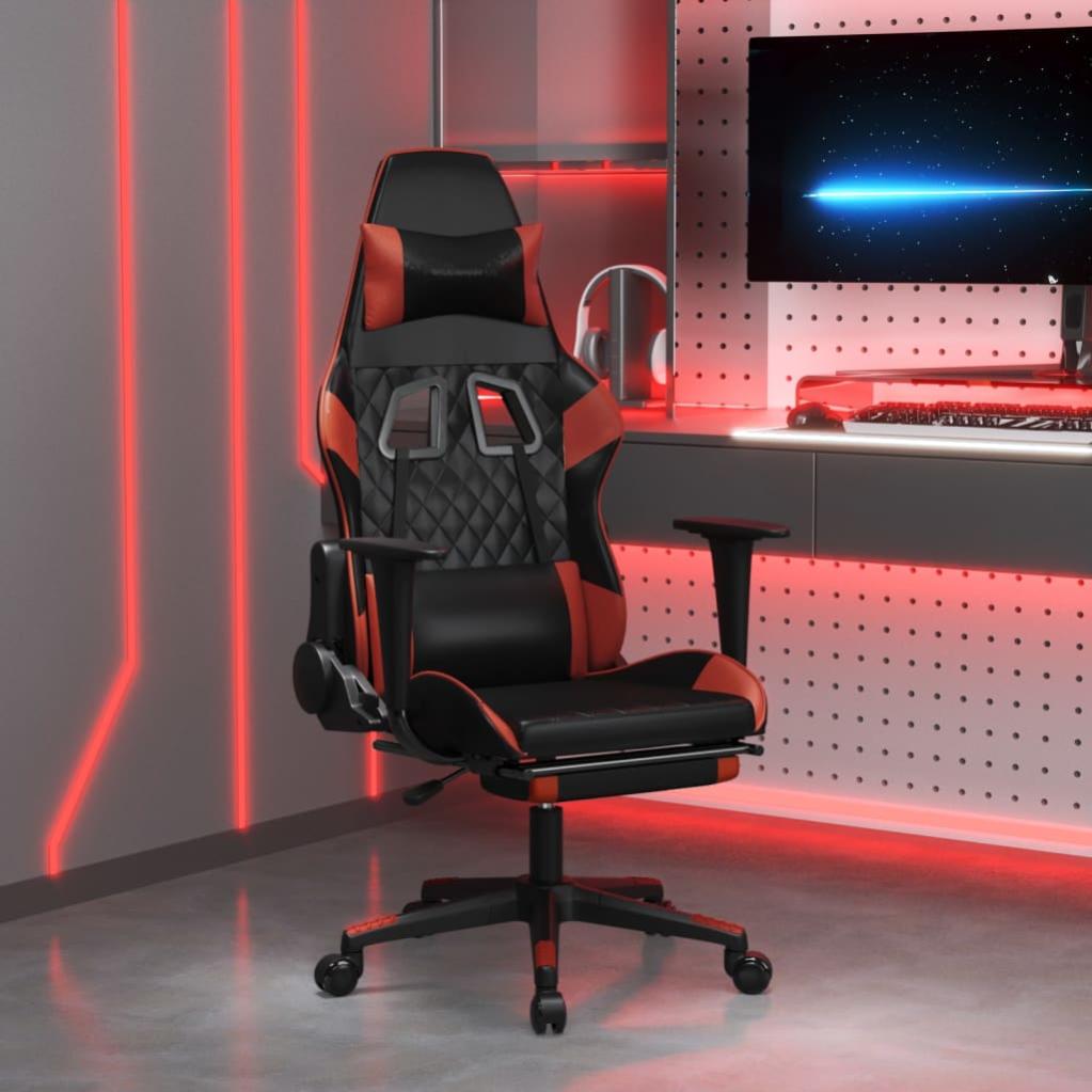 VidaXL Sedia Da Gaming Con Poggiapiedi Bianco E Rosa In