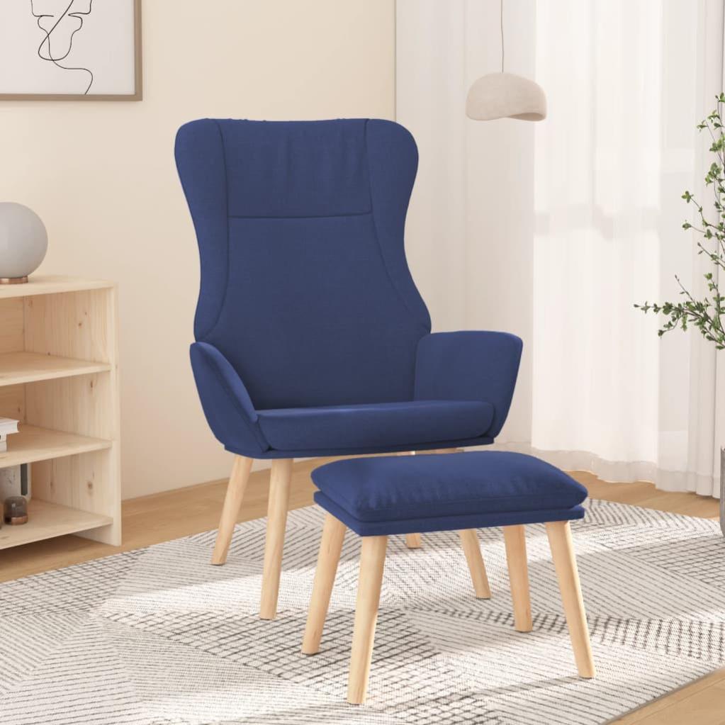 Poltrona relax con poggiapiedi Tessuto Patchwork