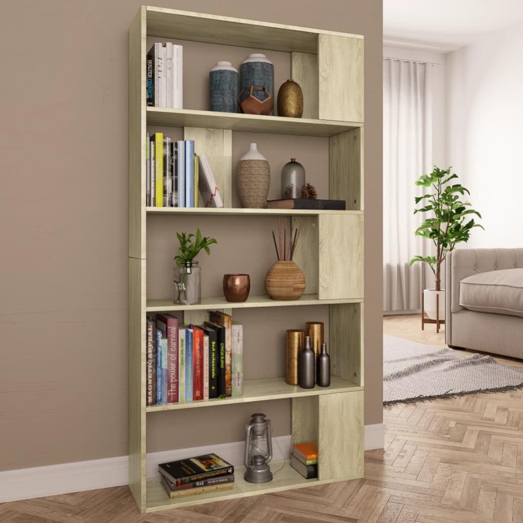 VidaXL Libreria/Divisorio Rovere Artigianale 40x30x198 Cm – Scaffale PortaLibri Multiuso