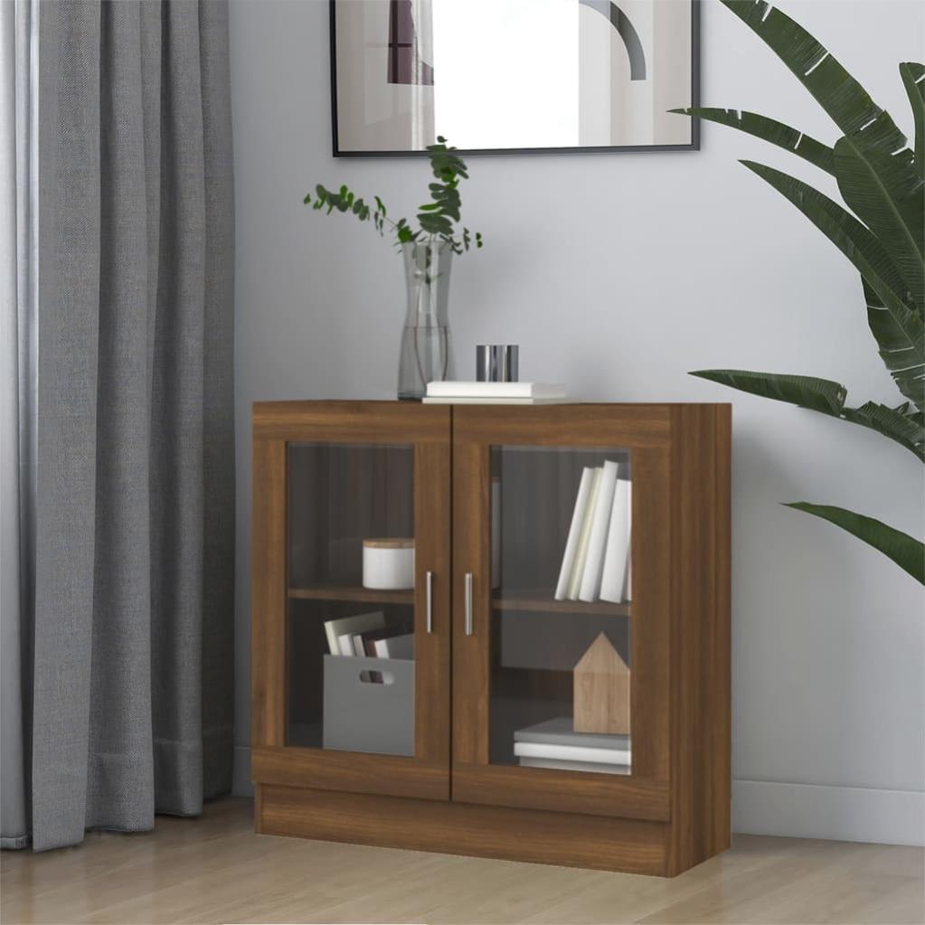 Libreria Con Vetrina Bianca - 82.5x30.5x80 Cm, Legno Multistrato, Per Soggiorno O Cameretta