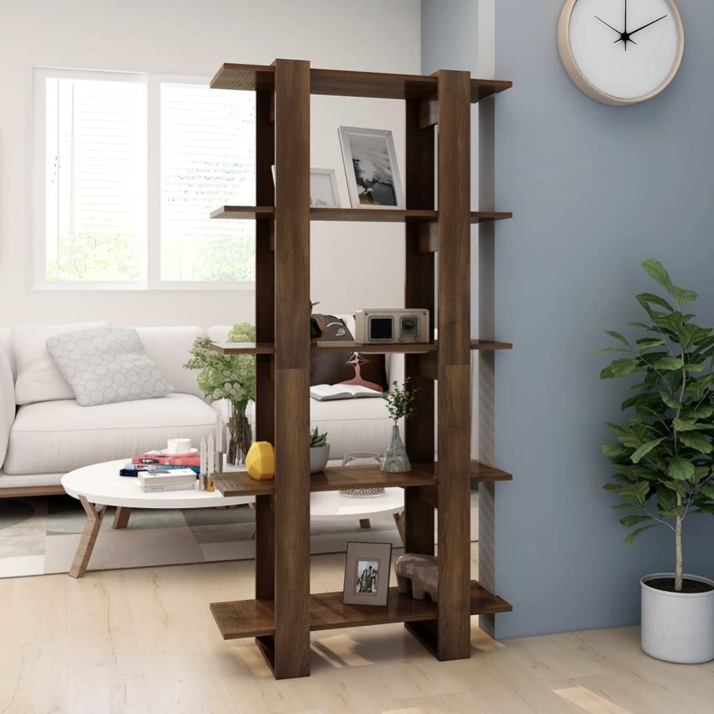 Libreria/Divisorio Rovere Marrone 80x30x51 cm