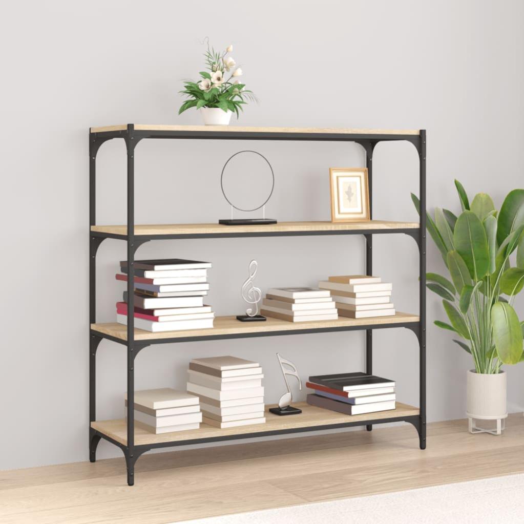 Libreria Rovere Fumo 60x24x176 cm in Legno Multistrato