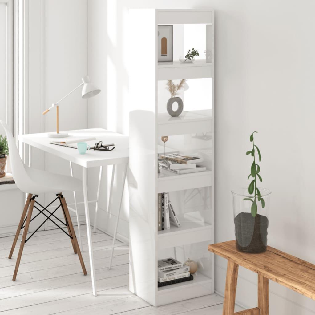 Libreria/Divisorio Bianco 80x30x72cm - In Legno Multistrato Per Casa E Ufficio - Foto 5