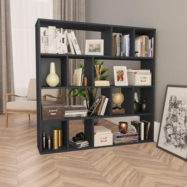 Libreria Divisorio VidaXL 100x24x140 Cm - Grigio Cemento, Multistrato - Foto 1