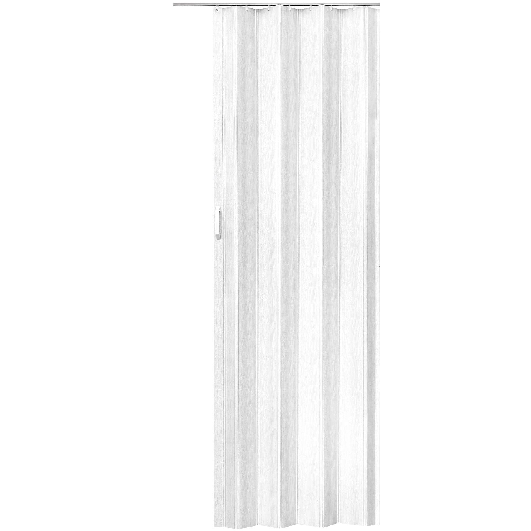 Puerta plegable (PVC, Fresno blanco, 100 x 200 cm)