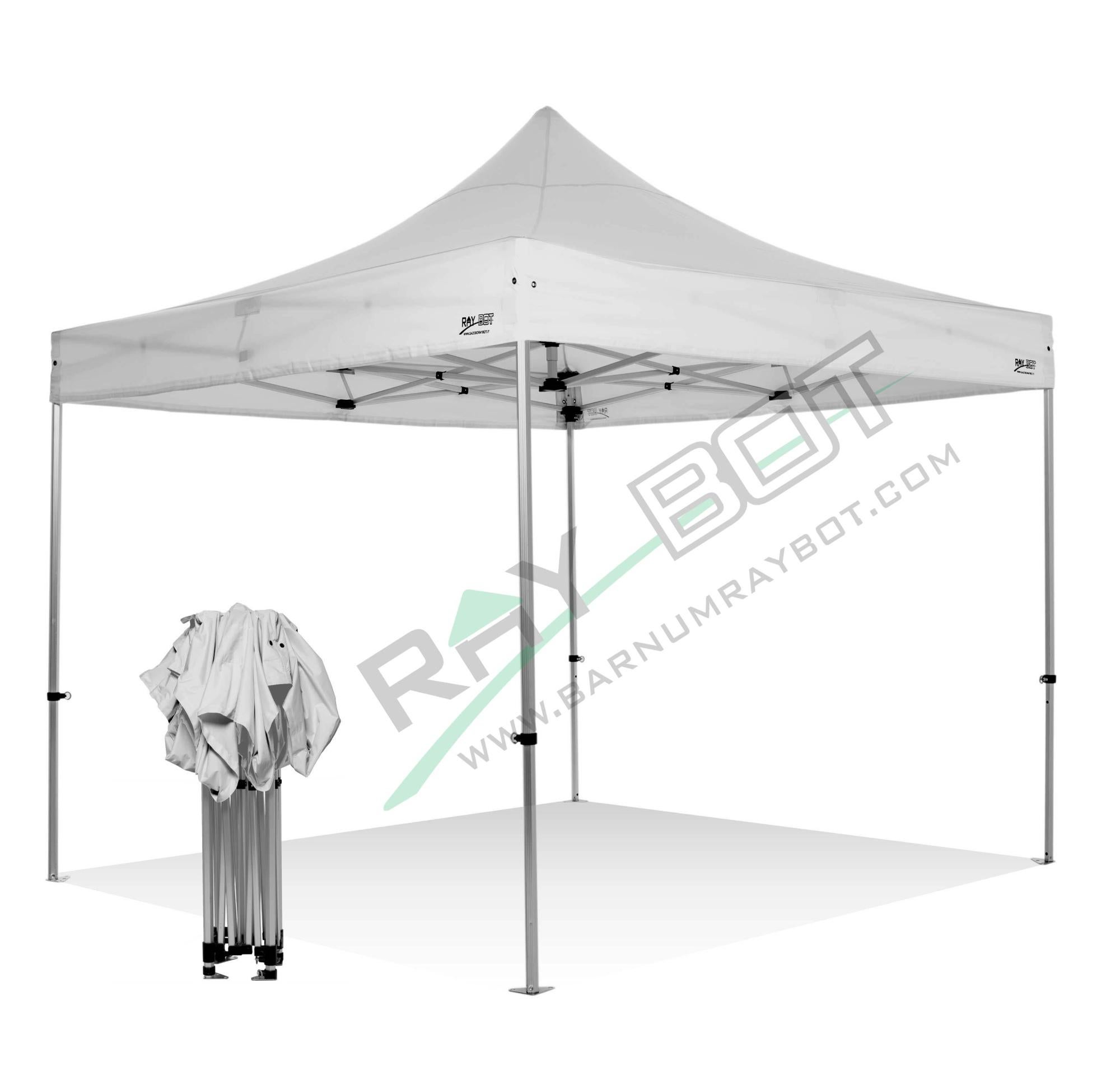 Gazebo Pieghevole 6x3 RAY BOT Bianco Professionale Senza Laterali