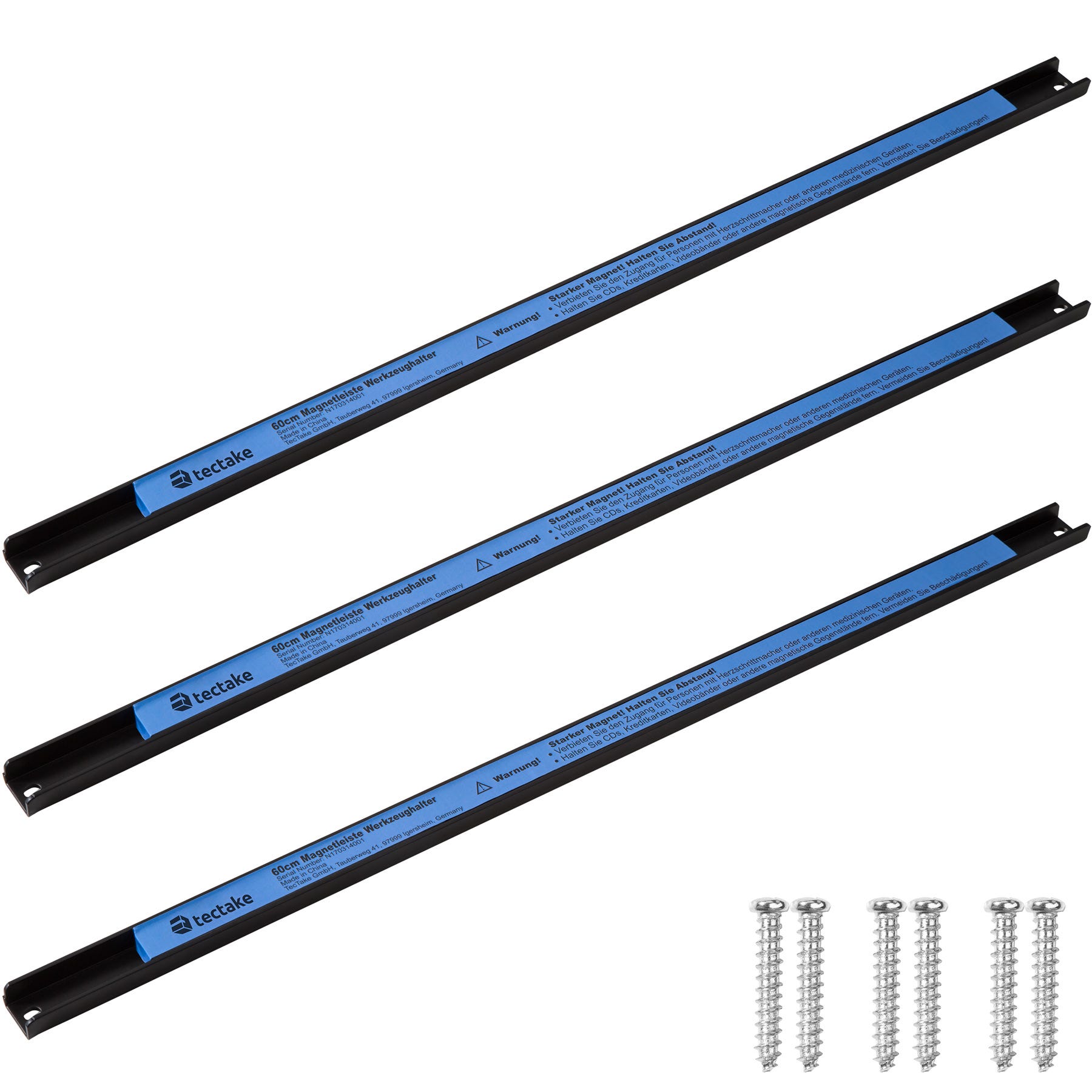 Kit 10 Barres Porte-outils 6x46 et 4x61cm Barres magnétiques