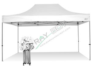 Gazebo Pieghevole 4x4 RAY BOT Bianco Professionale Con Laterali. Tessuto  Impermeabile Da 350g/m in PVC. Gazebo Rapido