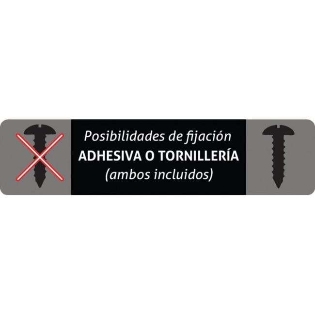 Estanter a adhesiva con toallero y perchas aluminio satinado
