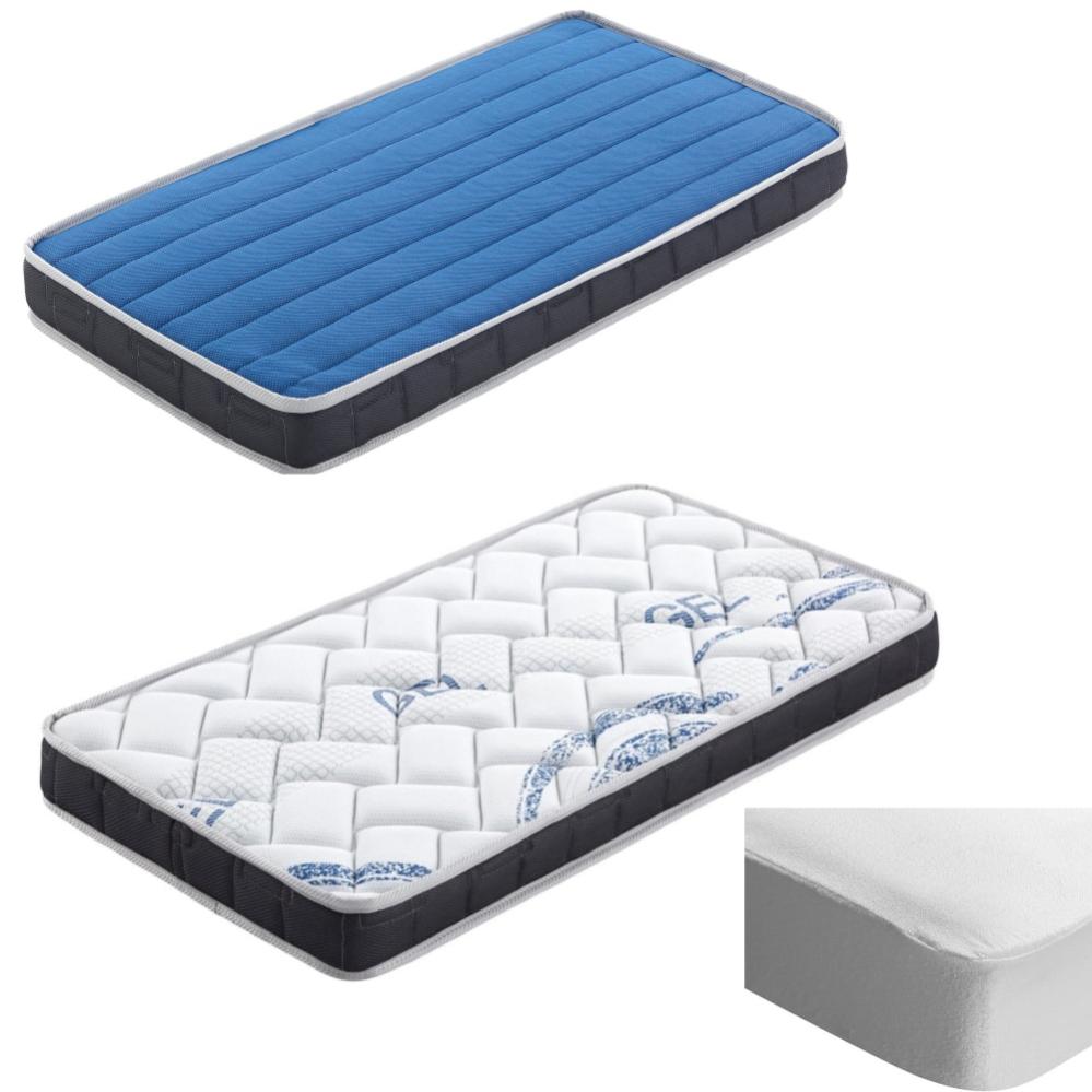 Colchón bebé Symphony Cuna 120x60 con cara viscoelástica y transpirable reduce asfixia + protector impermeable de colchón 100% | Leroy Merlin