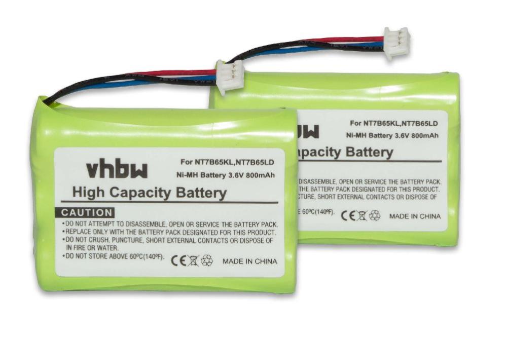 2 batteries 800mAh pour téléphone fixe sans fil KIRK 3040, KIRK