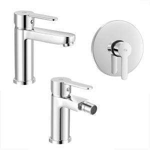 Set miscelatori lavabo e bidet cromati Artis Punta+ piletta