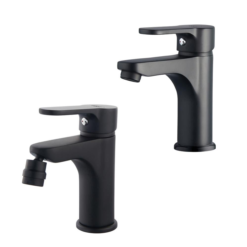 Rubinetto Bagno Nero Miscelatore Bagno Alto per Lavabo Rubinetto Lavabo