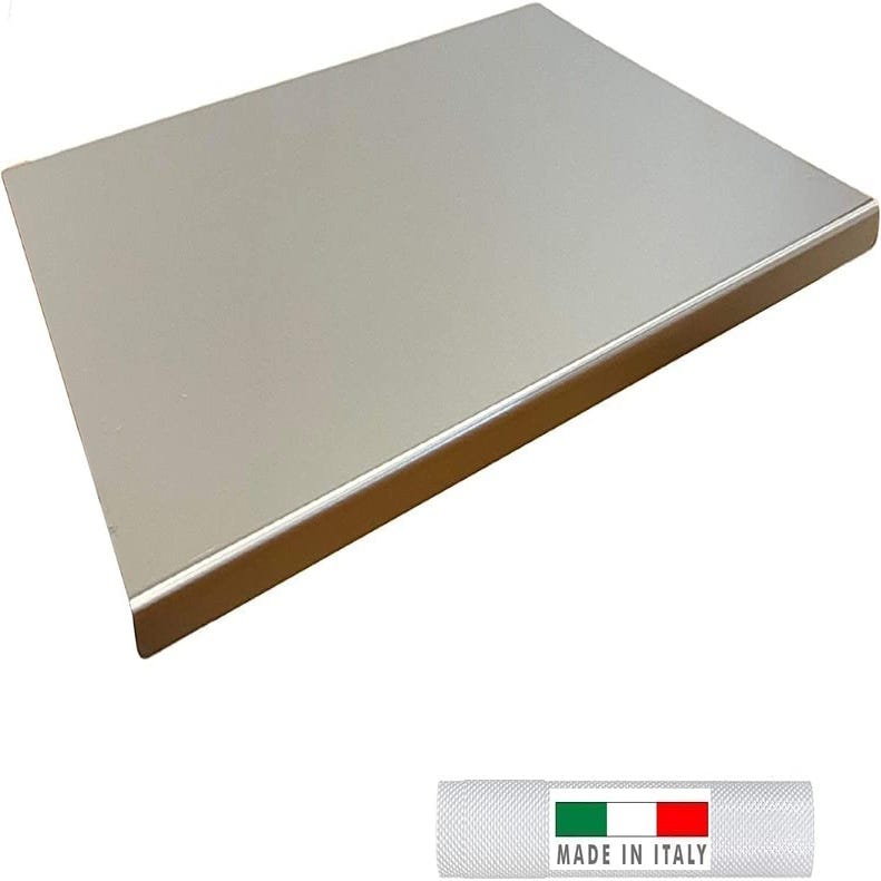 Plaque de protection du plan de travail de cuisine cuisine en acier  inoxydable résistant à la coupe planche unique ourlet pizza fromage cuit 3  mm d'épaisseur (Color : Silver, Size : W500×L600×3mm) 