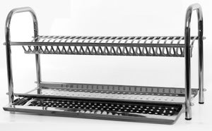 TECNOINOX Scolapiatti da Parete in Acciaio Inox con Vaschetta Raccogli  gocce Lunghezza 90 cm - Open