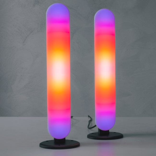 Lampada Colorata Atmosfera, Lampada Da Tavolo LED Regolabile Con  Multicolore RGB