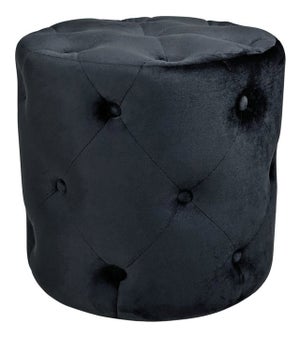 Set di 2 pouf portaoggetti in velluto nero DORIS 