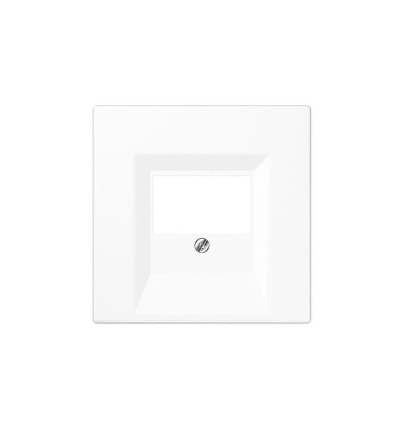 Plaque pour module de communication KNX/USB prise hautparleur blanc