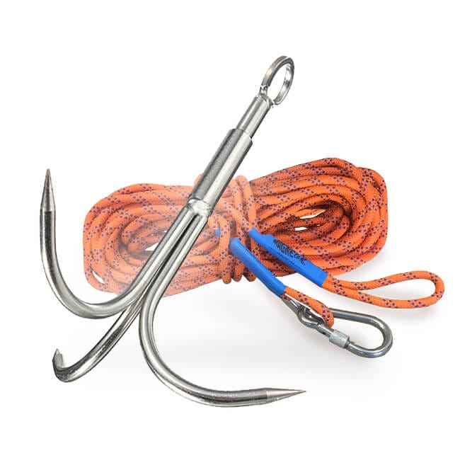 Grappin avec une corde pour la pêche à l'aimant
