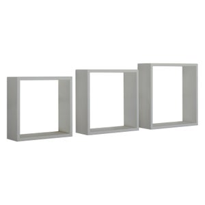 Lot de 3 étagères murales cubes modulables Cusko Form, blanc