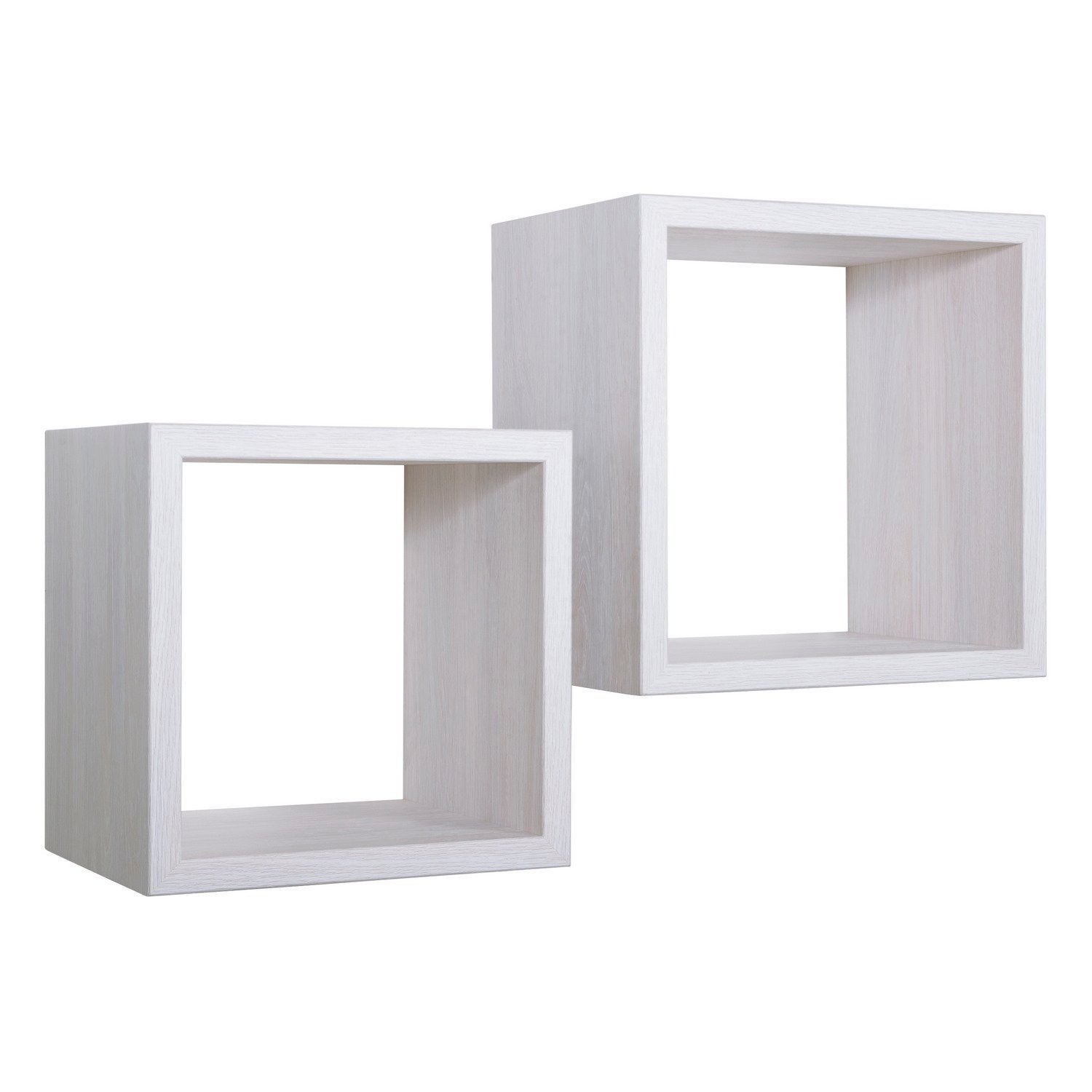 Box Doccia .it - Mensole a cubo da parete Set di 2 pz componibile colore  Rovere sagerau mod. Ginevra