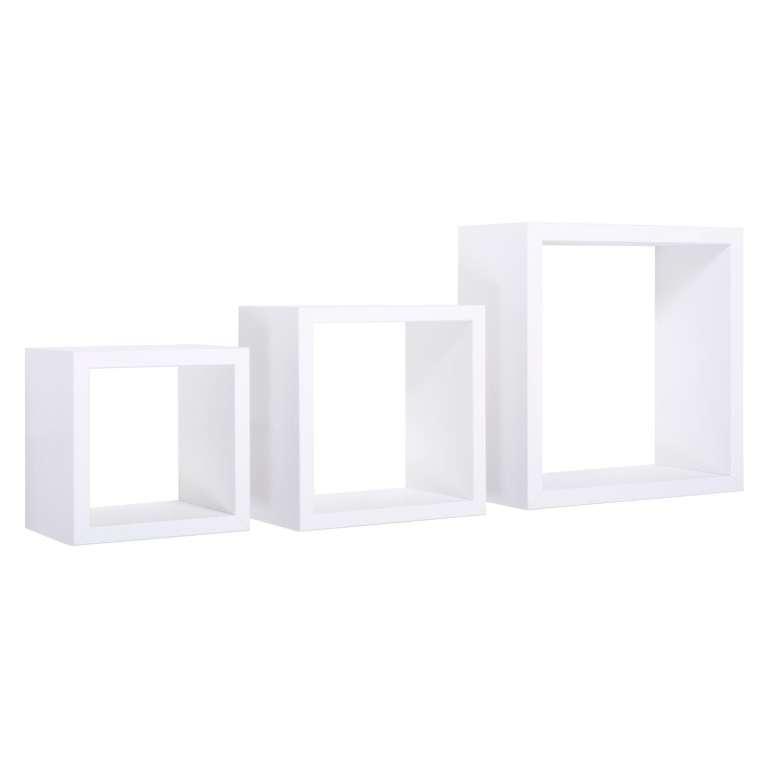 VIDAXL - Mensole A Cubo Da Parete 3 Pz Bianco In Mdf