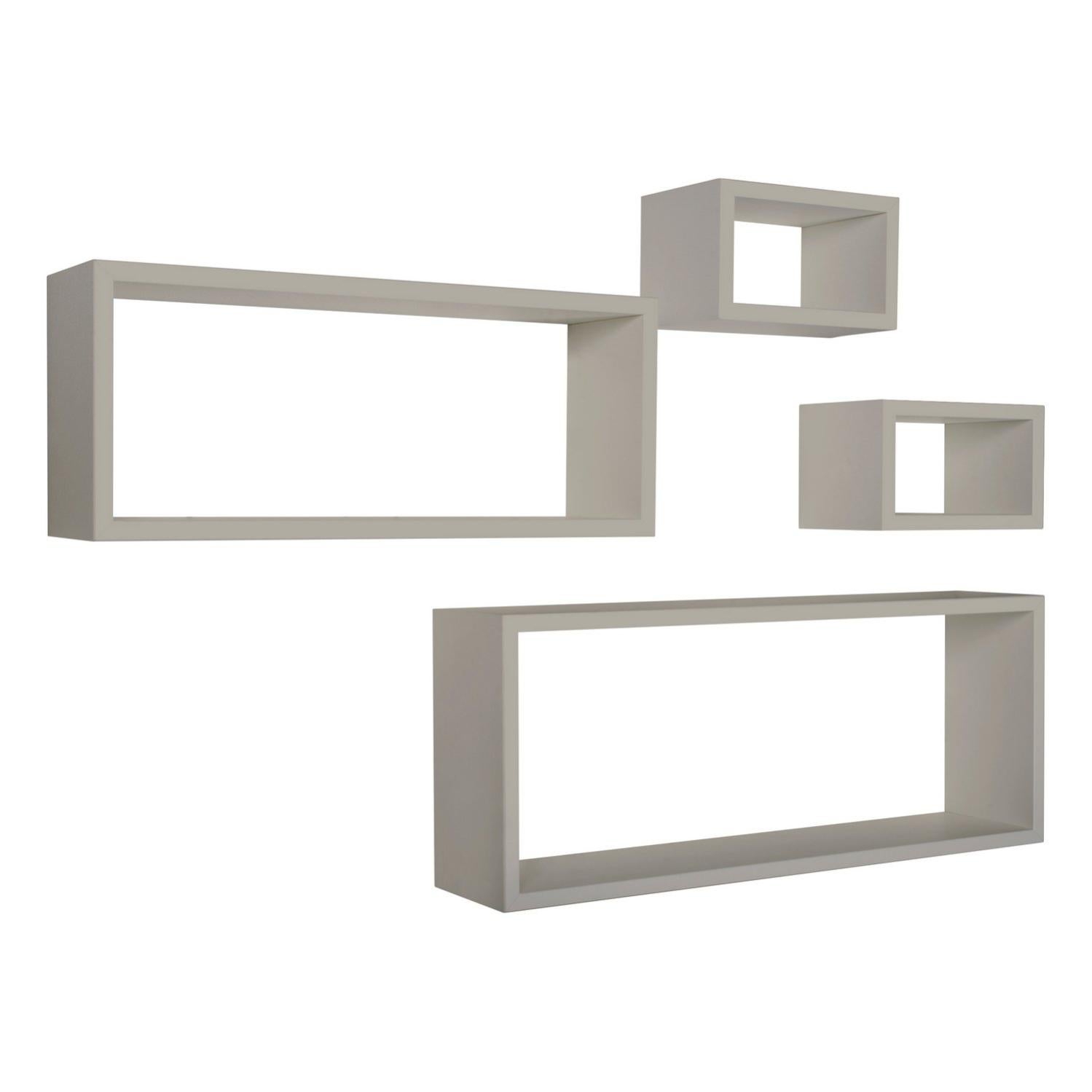 Étagère Ou Niche Rectangulaire Double Marron Vide Sur La Maquette 3D Du Mur 42855119