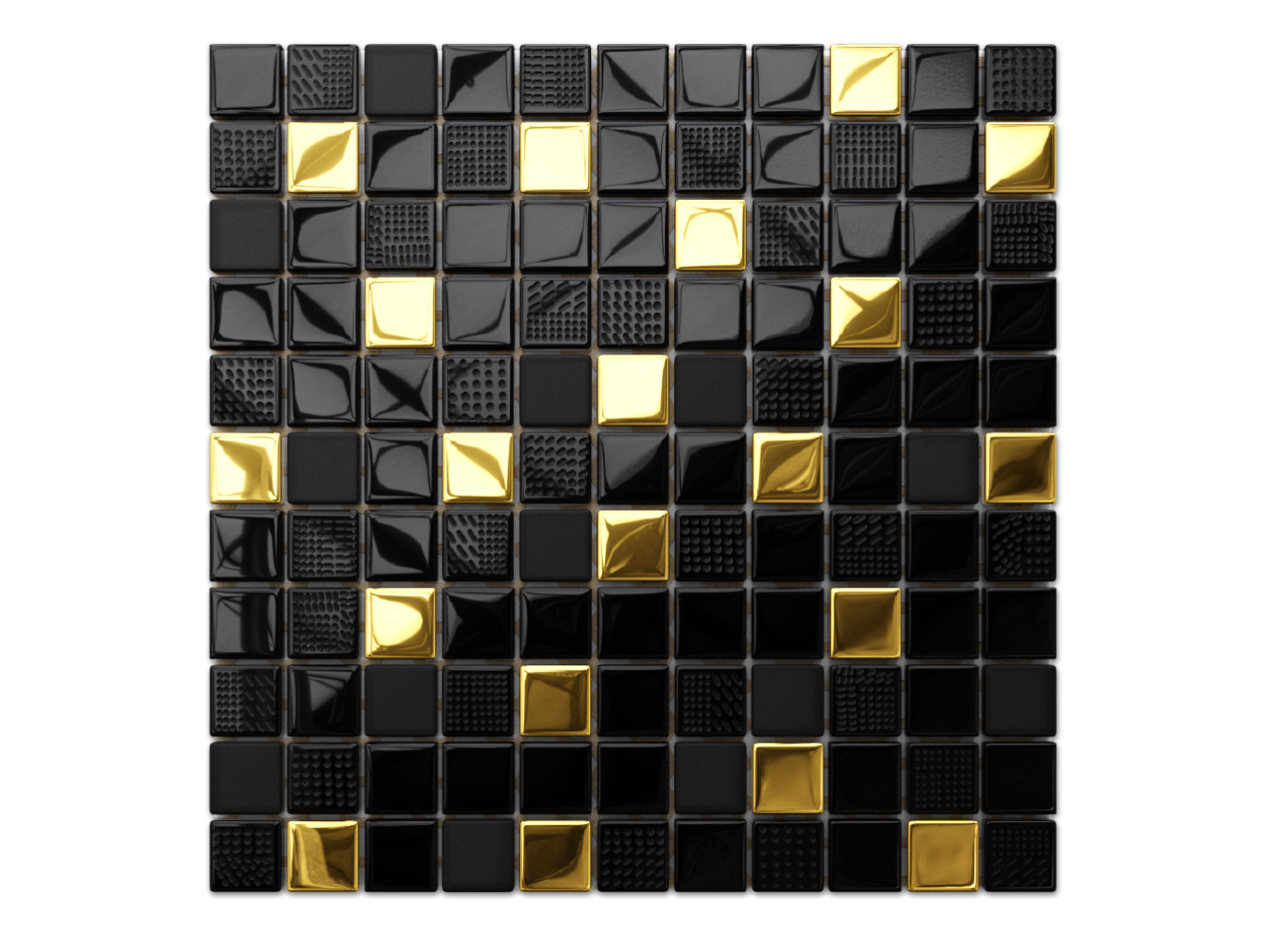 Mosaïque de verre sur filet pour salle de bain ou cuisine 30 x 30 cm