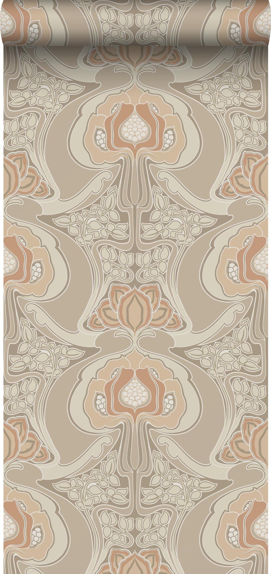 Carta Da Parati Autoadesiva VaryPaper - Fiori Vintage Verde, 44.5x200 Cm - Foto 5