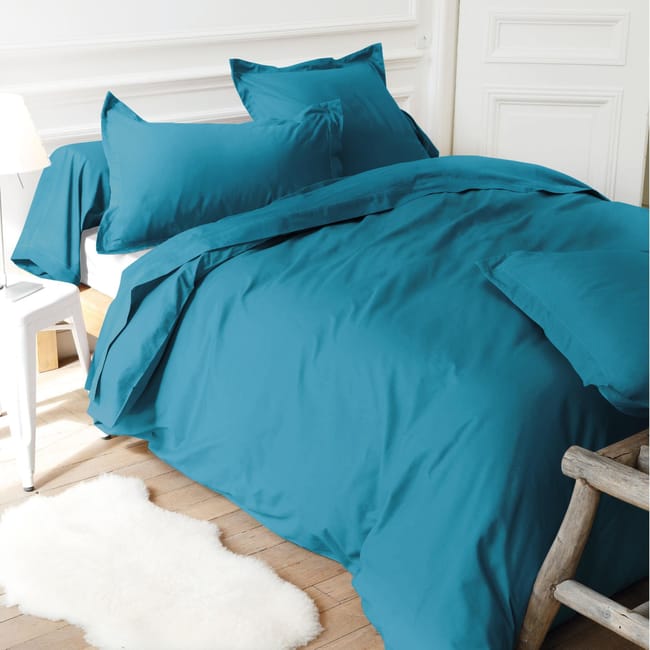 Drap housse uni 60x120 cm coton ALTO bleu colibri Leroy Merlin