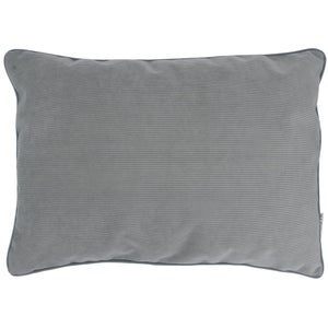 Lot De 2 Housses De Coussin 40x60 Cm - Lin Imperméable Gris Clair - Pour Extérieur Et Salon