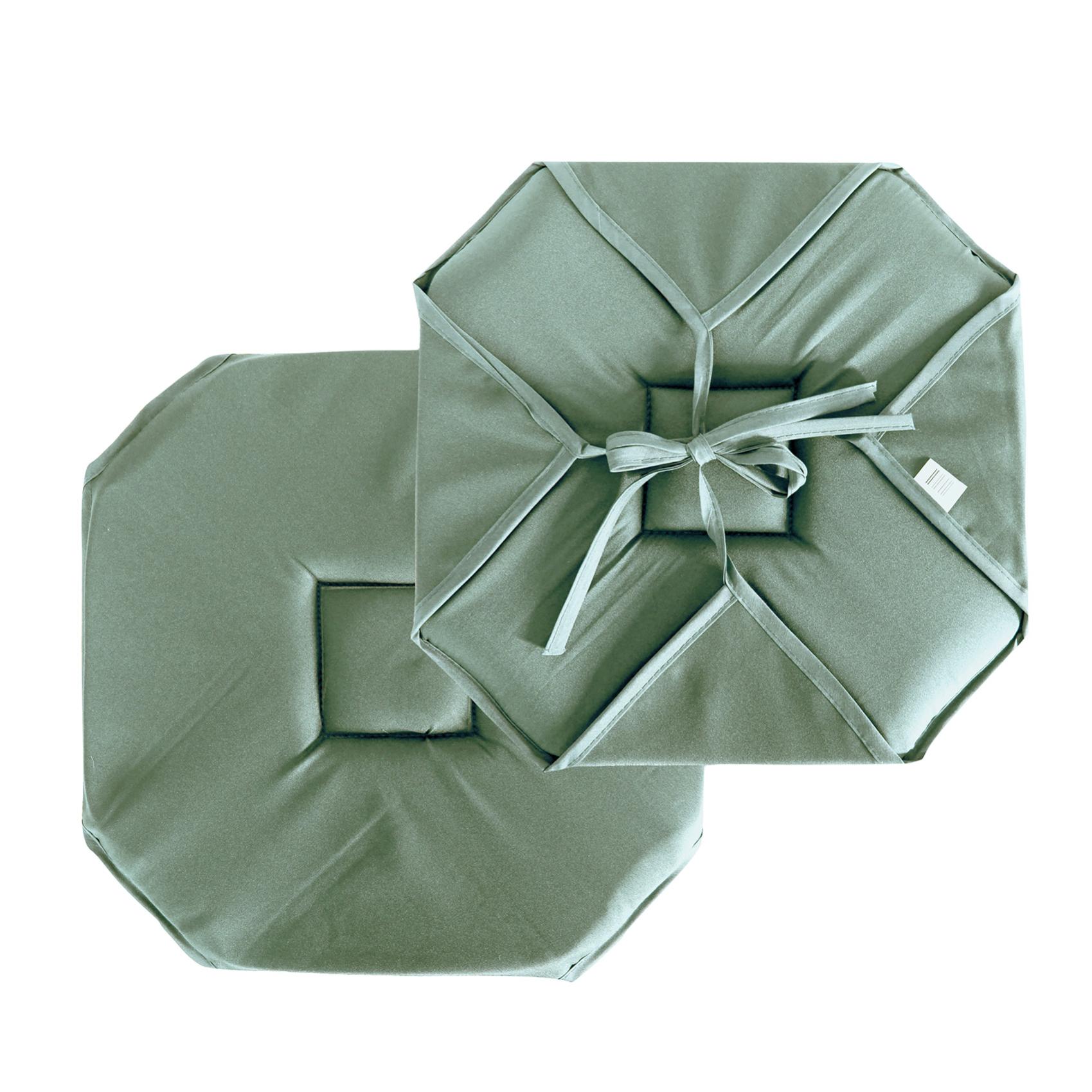 Galette de chaise à rabats et nouettes - Argile - 40 x 40 cm ...