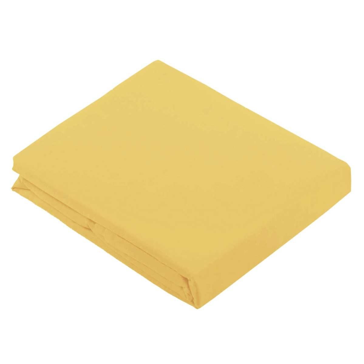 Drap plat 240x310 cm percale de coton LES COLLINES bleu pétrole