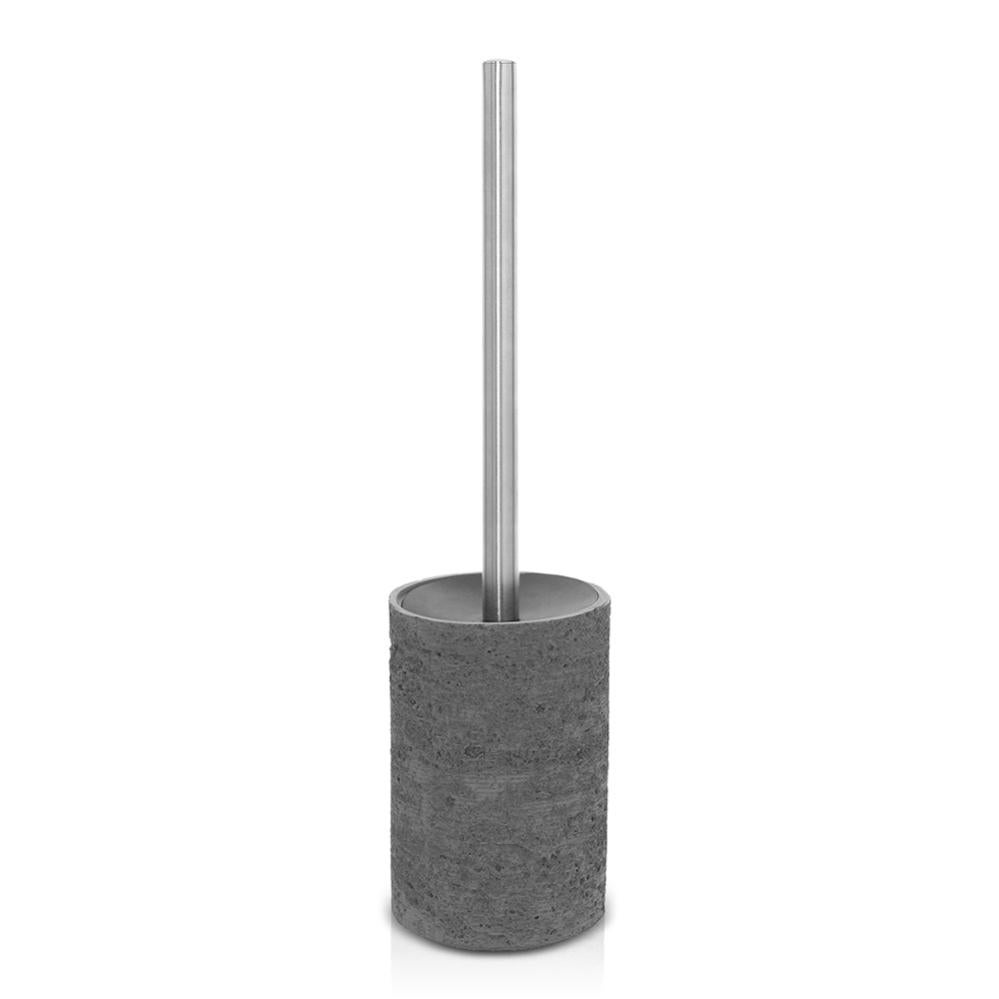Assiavree Spazzolone Scopino Retro Pietra Scopino Titolare Set da Bagno