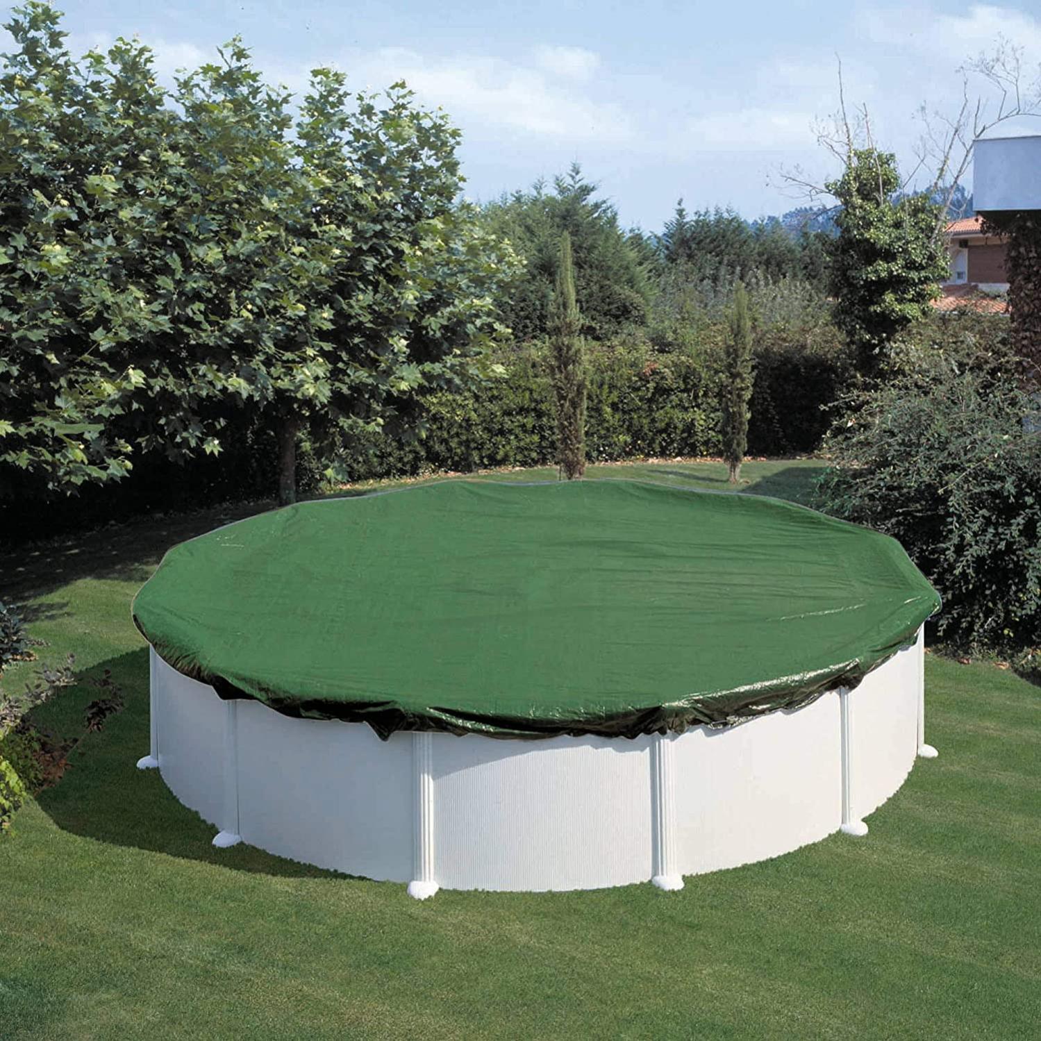 Bâche D'Été Gre CV450 Pour Piscines Rondes Ø460 Cm - Couverture Isothermique Bleue 180µ