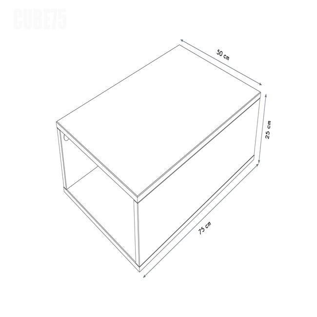 Cube de rangement bois 25x50 cm