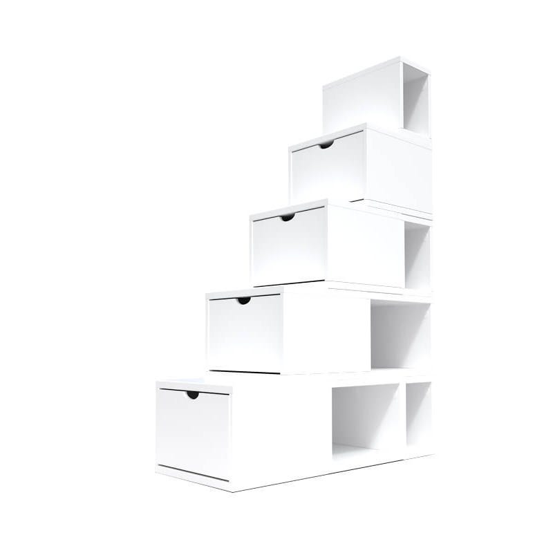 Cube de Rangement Escalier blanc