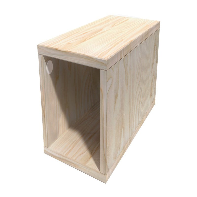 Cube de rangement bois 25x50 cm 25x50 Transparent