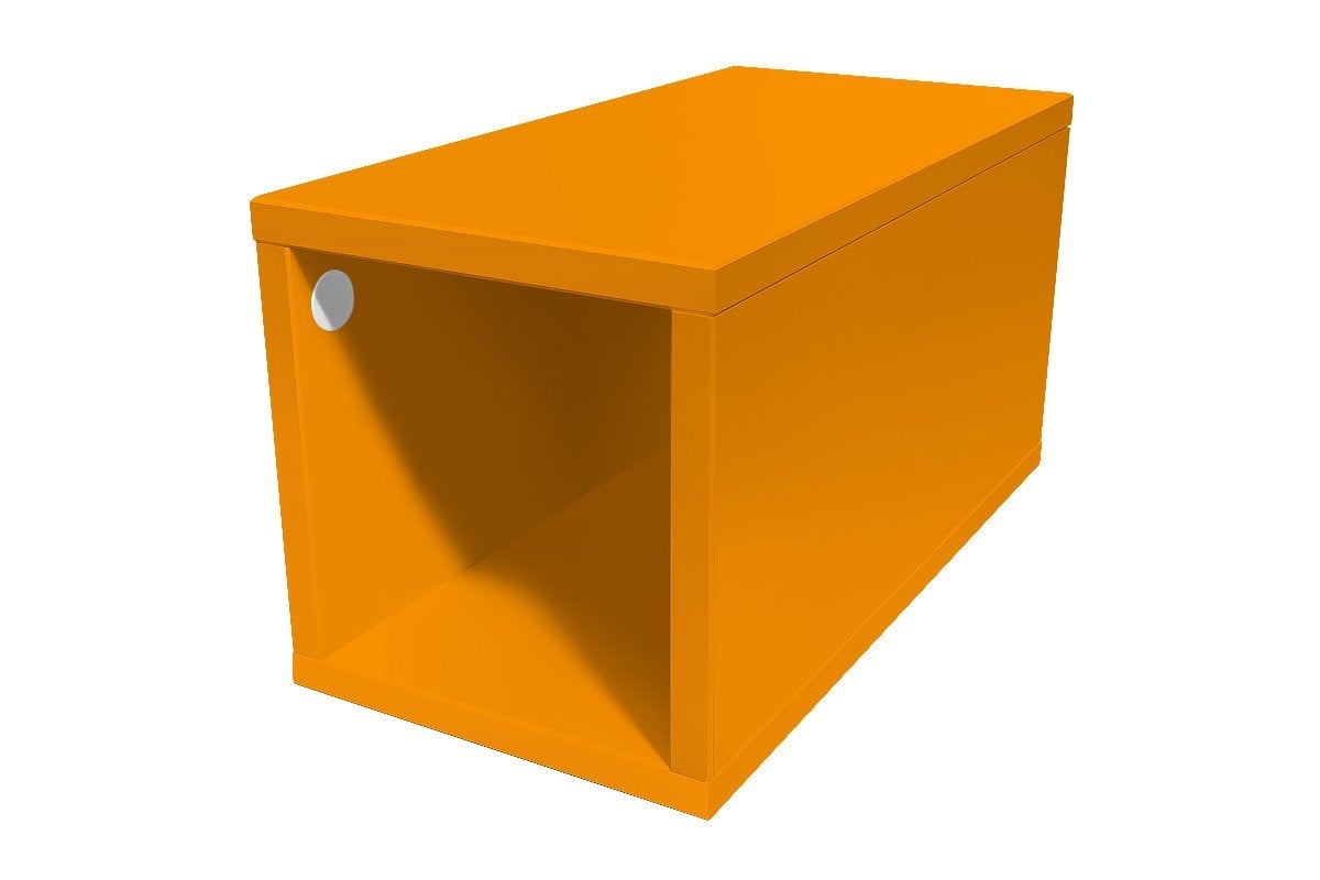 Cube de rangement bois 25x50 cm 25x50 Orange / cuivré